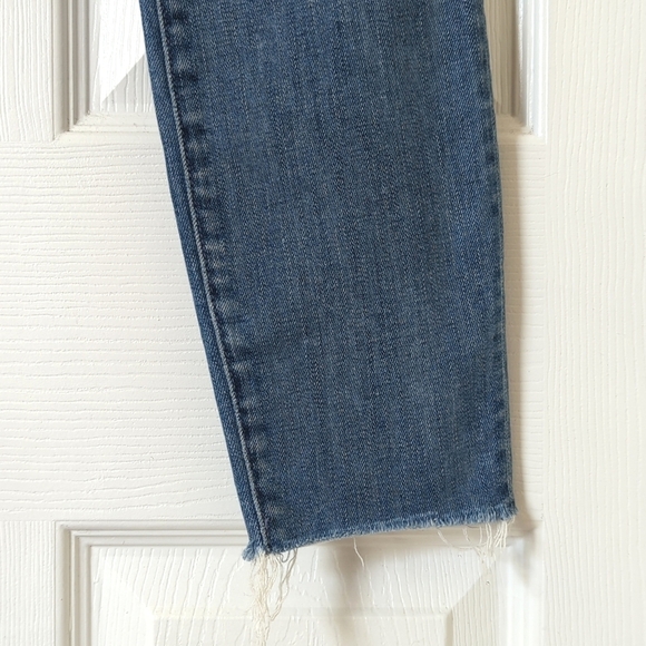 Mother The Stunner Graffiti Girl High Waisted Cropped Ankle Fray Skinny Jeans 25 - Picture 15 of 16